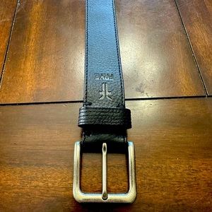 Frye Edge Stitch Leather Keeper Belt Sz 44